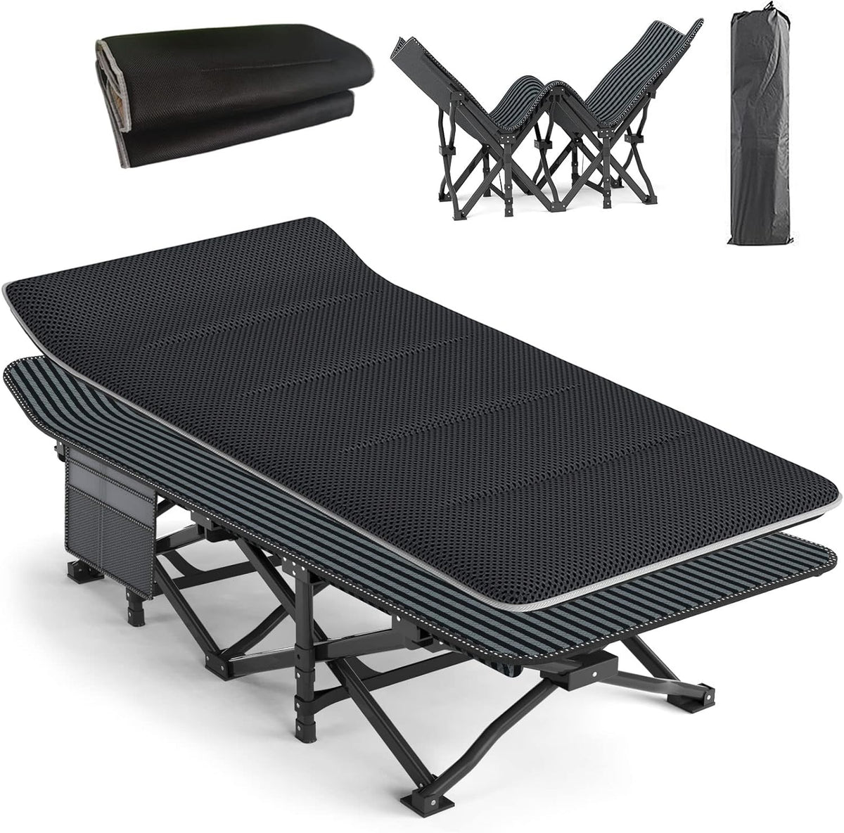 ATORPOK Folding Camping Cot with Removable Cushion, official Large model product image