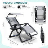 ATORPOK Padded Zero Gravity Chair with Canopy B0FH6TFZQN image 2