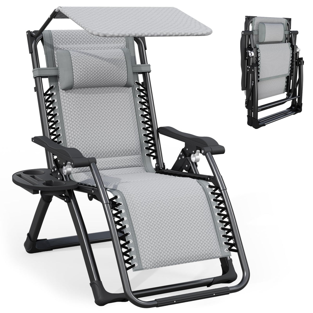 ATORPOK Padded Zero Gravity Chair with Canopy B0FH6TFZQN image 1