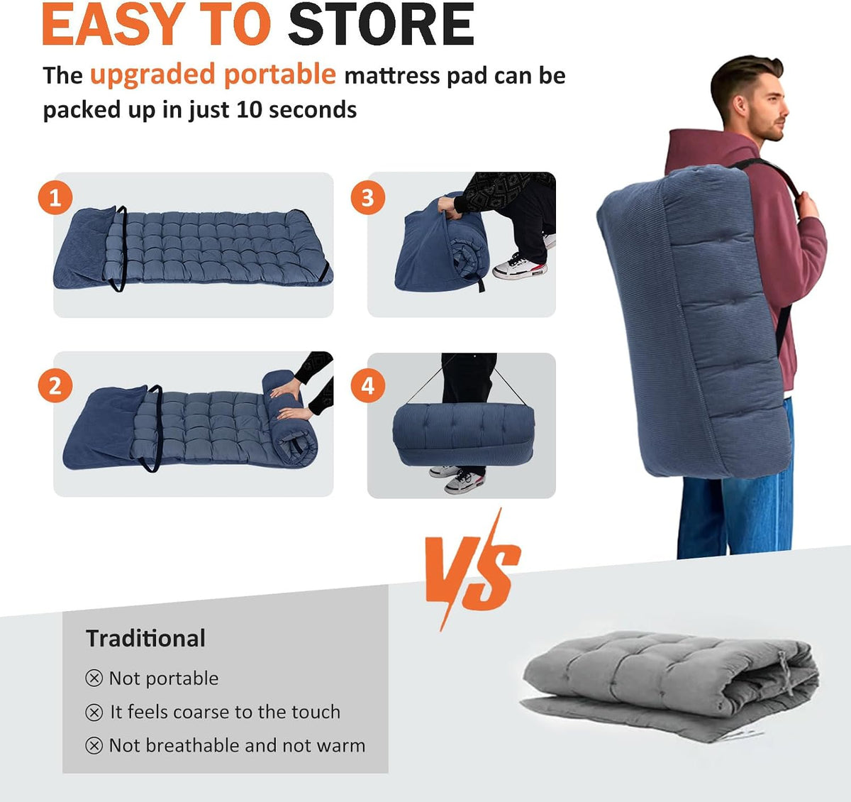 ATORPOK Folding Camping Cot with Portable Cushion B0DPF8Y8D9 image 3