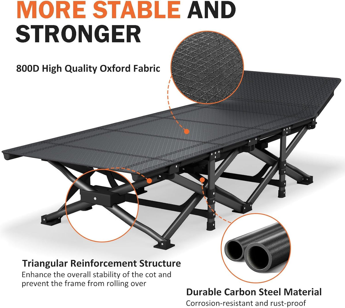 ATORPOK Folding Camping Cot with Portable Cushion B0DPF8Y8D9 image 4