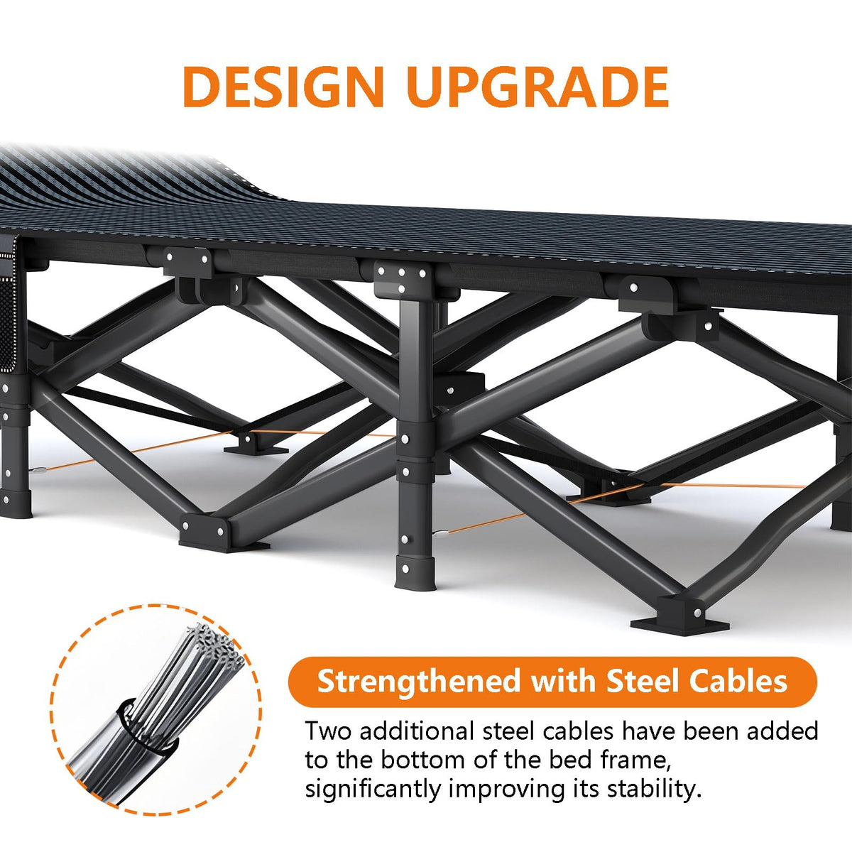 ATORPOK Folding Camping Cot with Removable Cushion B0FVXBNGFC image 5