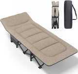 ATORPOK Folding Camping Cot with Cushion and Pillow B09YD2XJ66 image 1