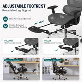 ATORPOK Reclining Mesh Office Chair with Footrest Black image 5