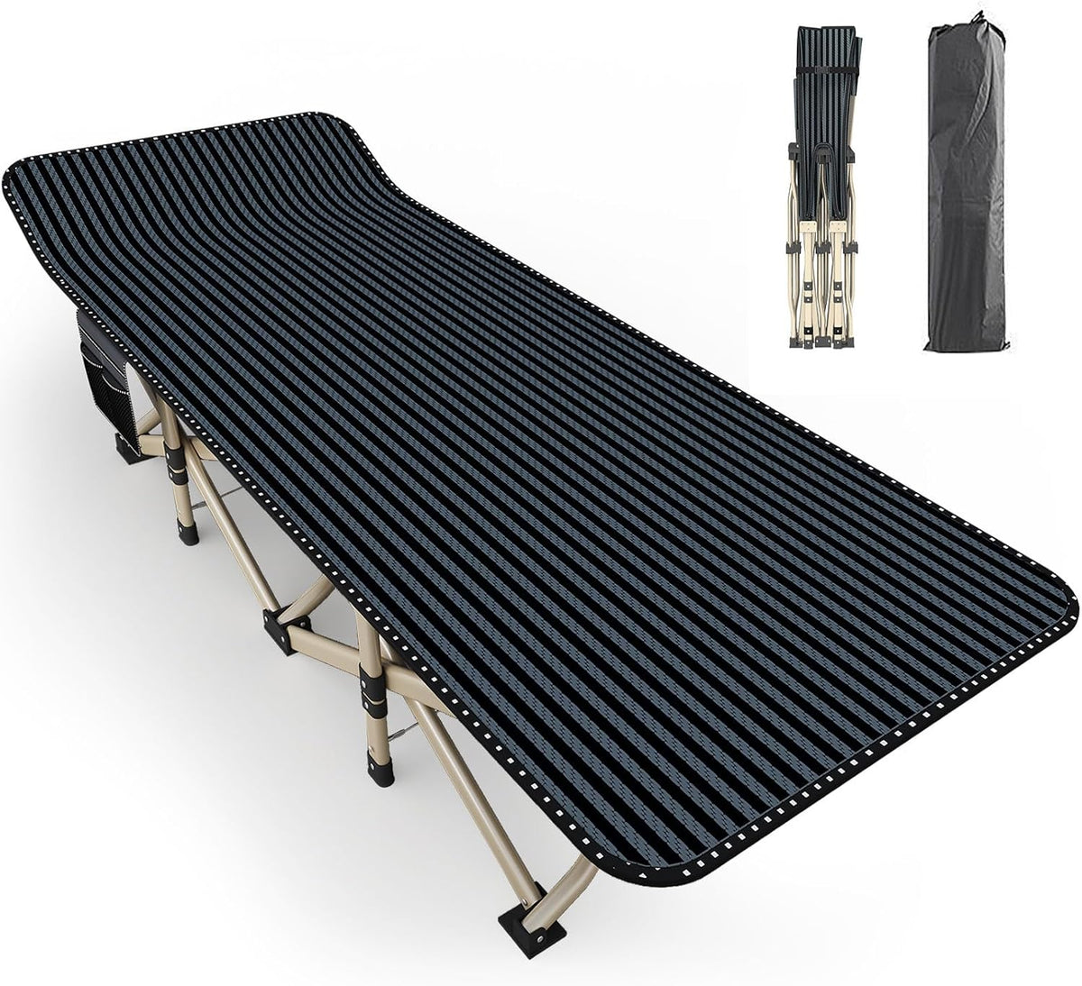 ATORPOK Folding Camping Cot with Contoured Headrest B0FBVDG4LZ image 1