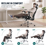 ATORPOK Reclining Mesh Office Chair with Footrest Black image 4