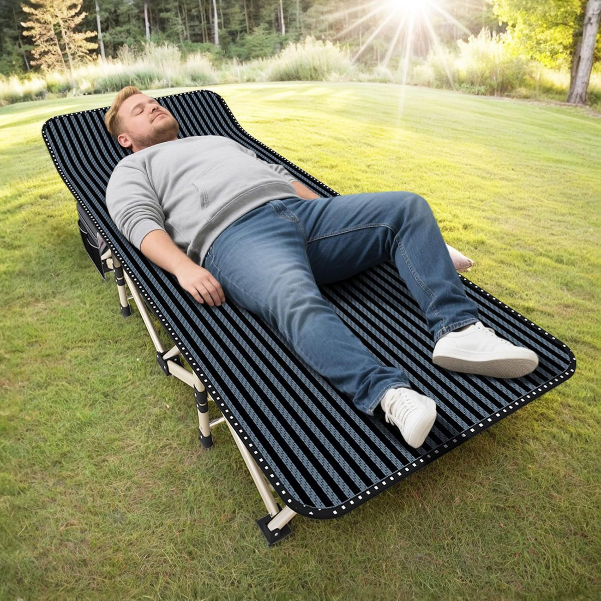 ATORPOK Folding Camping Cot with Contoured Headrest B0FBVDG4LZ image 2