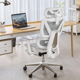 ATORPOK Reclining Mesh Office Chair with Footrest Grey image 6