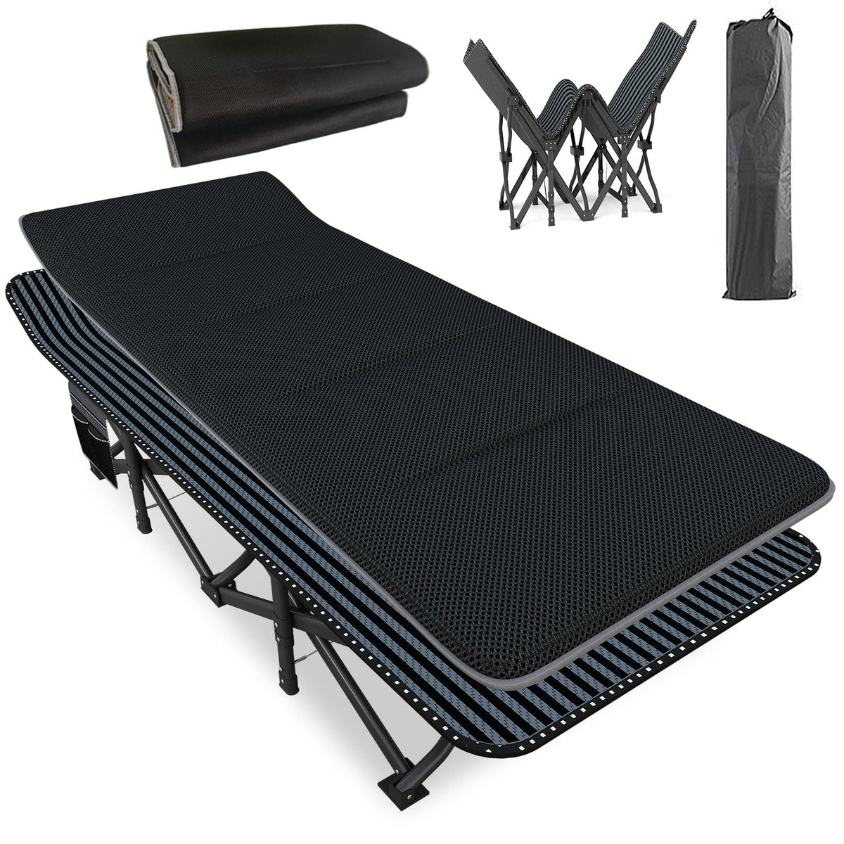 ATORPOK Folding Camping Cot with Removable Cushion B0FVXBNGFC image 1