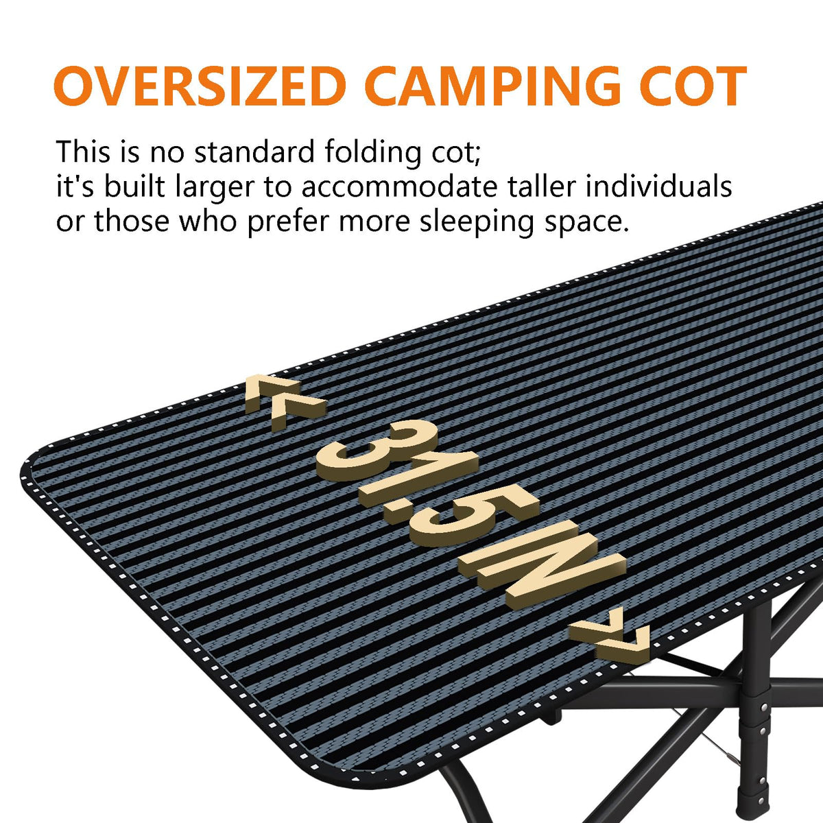 ATORPOK Folding Camping Cot with Removable Cushion B0FVXBNGFC image 3