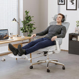 ATORPOK Reclining Mesh Office Chair with Footrest Grey image 2